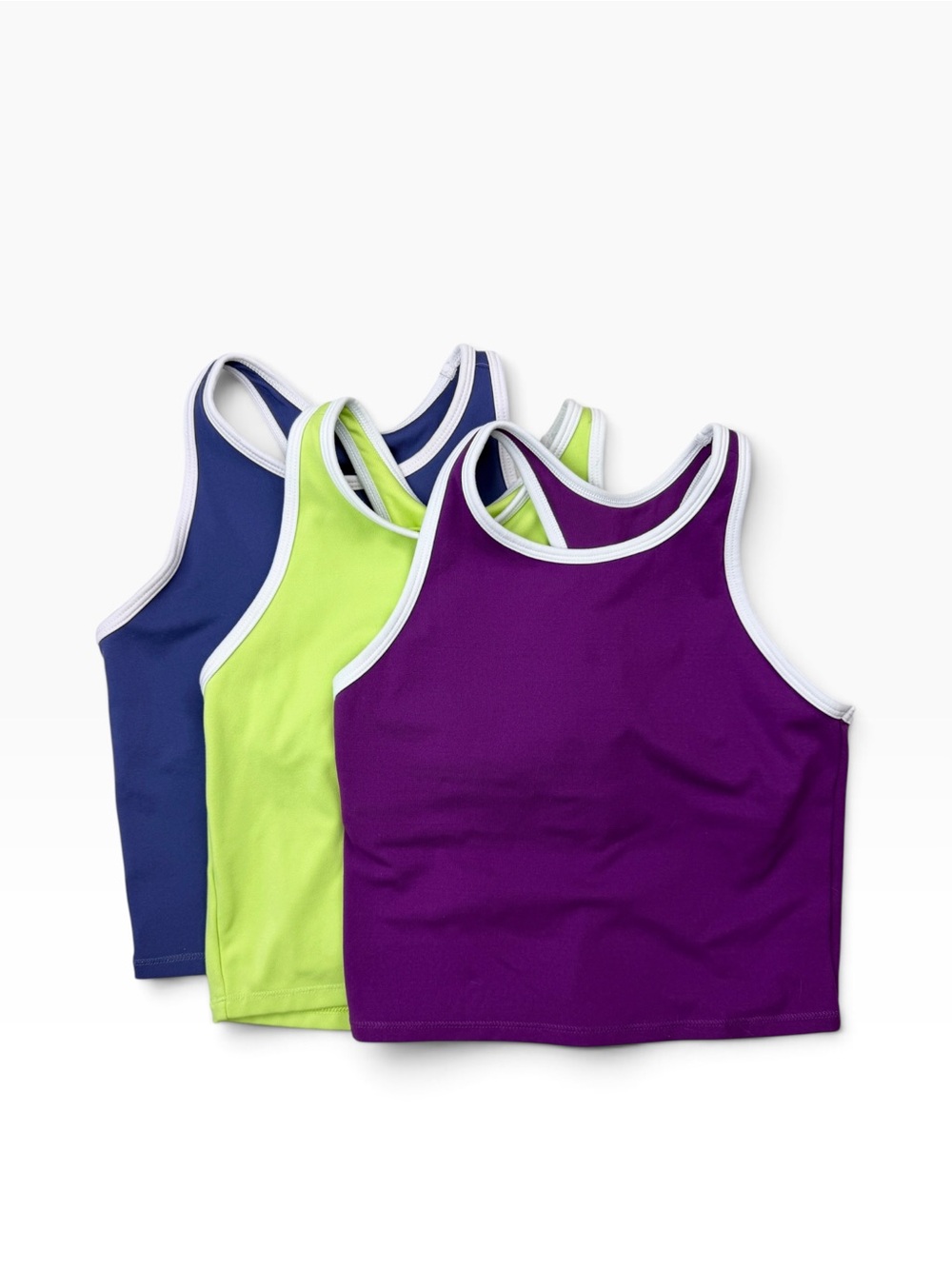 BUNDLE ALERT! 🚨Girls DSG Girls' 3-Pack Racerback Tanks in Purple, Lime & Navy